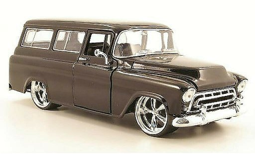 Chevrolet Suburban suv 1/24 Jada Toys negro 1957 coche miniatura