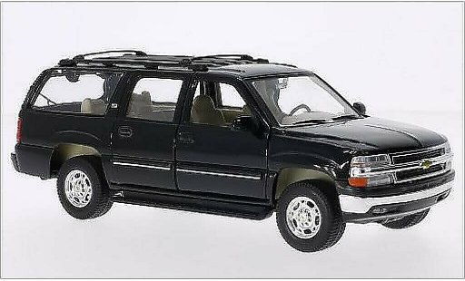 Chevrolet Suburban suv 1/24 Welly negro 2001 coche miniatura