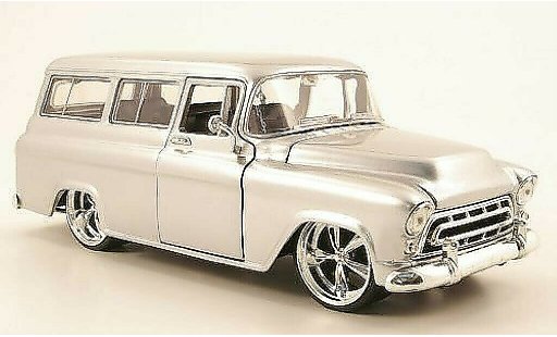 Chevrolet Suburban suv 1/24 Jada Toys gris 1957 coche miniatura