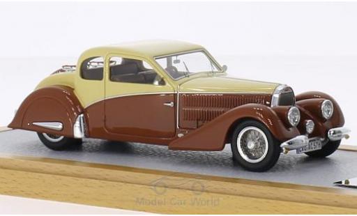 Bugatti 57 S 1/43 Chromes Type Coach Ventoux Gangloff Speciale Thill beige/marron RHD 1936 sn782 coche miniatura