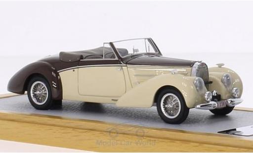 Bugatti 57 S 1/43 Chromes Type C Aravis Letourner & Marchand beige/marron RHD 1939 sn826 coche miniatura