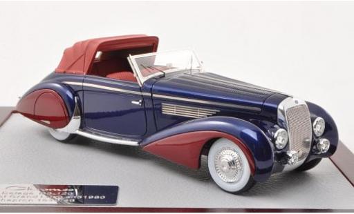 Delage D8-120 1/43 Chromes Cabriolet Grand Luxe Chapron metalico azul/metalico rojo 1946 coche miniatura