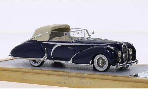 Delahaye 135 1/43 Chromes Cabriolet Figoni Falaschi azul RHD 1948 El Glaoui sn800954 Verdeck halb geschlossen coche miniatura