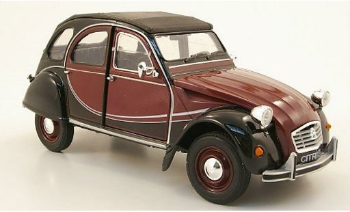 Citroen 2CV Charleston 1/24 Welly 6 rojo/negro coche miniatura