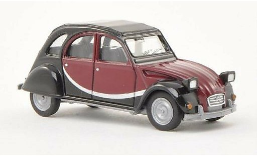 Citroen 2CV Charleston 1/87 Herpa negro/rojo coche miniatura