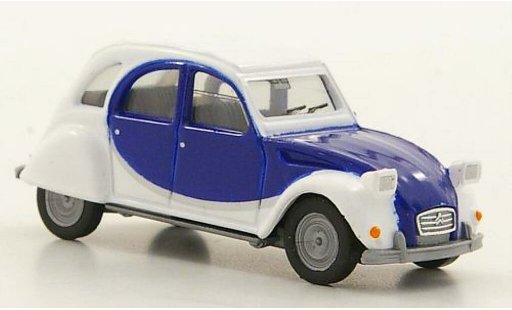 Citroen 2CV Charleston 1/87 Herpa blanco/azul coche miniatura