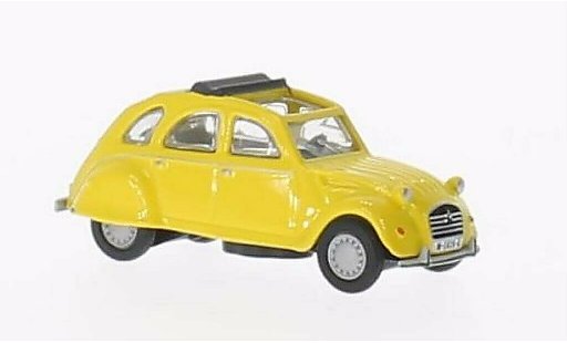 Citroen 2CV Berline 1/87 Schuco amarillo coche miniatura