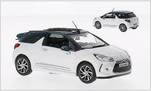 DS Automobiles DS3 Cabriolet 1/43 Norev Descapotable blanco/metalico verde 2015 coche miniatura