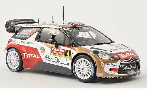 DS Automobiles DS3 Berline 1/43 Spark No.4 Citroen Total Abu Dhabi WRT Rally Monte Carlo 2014 /J.Andersson coche miniatura