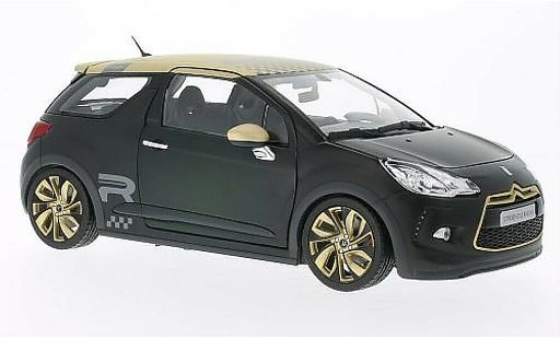 DS Automobiles DS3 Racing 1/18 Norev mate-negro con Golddeko 2013 coche miniatura