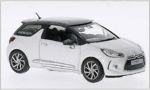 DS Automobiles DS3 Berline 1/43 Norev blanco/metalico gris 2014 coche miniatura