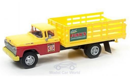 Coche miniatura Ford Stake Bed Truck 1/87 Classic Metal Works amarillo/rojo Funks Hybrids 1960 Ford Stake Bed Truck 1/87 Classic Metal Works amarillo/rojo Funks Hybrids 1960 coche miniatura