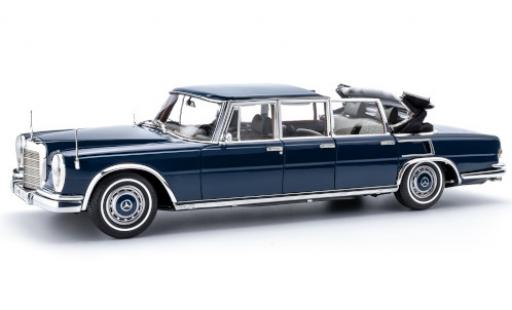 Mercedes 600 1/18 CMC Pullman Landaulet (W100) azul 1965 coche miniatura