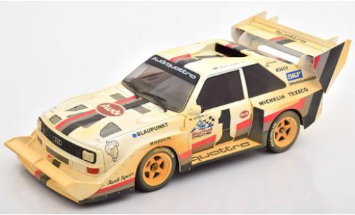 Coche miniatura Audi Sport Quattro 1/18 CMR Sport quattro S1 E2 No.1 Sport International Hill Climb Pikes Peak 1987 avec pistes de course W.Röhrl Audi Sport Quattro 1/18 CMR Sport quattro S1 E2 No.1 Sport International Hill Climb Pikes Peak 1987 avec pistes de course W.Röhrl coche miniatura