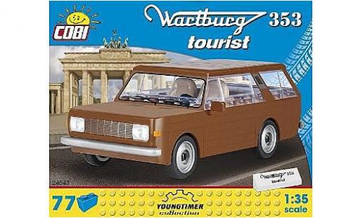 Coche miniatura Wartburg 353 1/35 Cobi Tourist marron Bausteine Anzahl le Blöcke: 77 Wartburg 353 1/35 Cobi Tourist marron Bausteine Anzahl le Blöcke: 77 coche miniatura