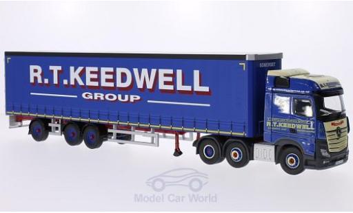 Mercedes Actros 1/50 Corgi MP4 RHD R.T. Keedwell Group Gardinenplanen-Sattelzug ohne Vitrine coche miniatura