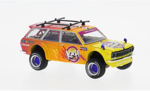 Datsun 510 1/64 Mini GT Wagon 4x4 Kaido Islands V1 naranja/violett 1969 1:64 coche miniatura