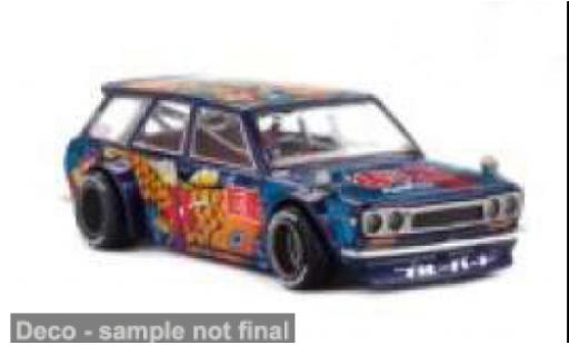 Datsun 510 1/64 Mini GT Wagon KOI V1 blau/Dekor 1969 1:64 coche miniatura