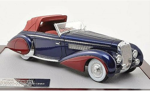 Delage D8-120 Cabriolet 1/43 Chromes Descapotable Grand Luxe Chapron azul/rojo 1946 coche miniatura