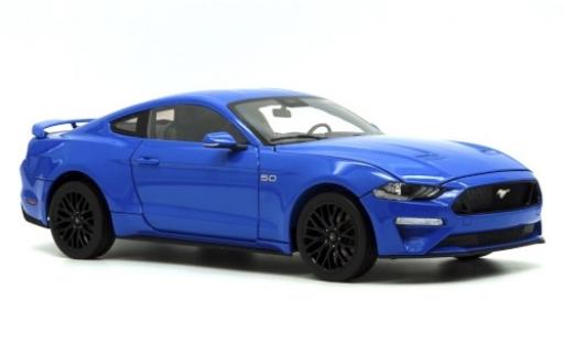 Coche miniatura Ford Mustang 1/18 Diecast Masters GT 5.0 metalico azul 2019 Ford Mustang 1/18 Diecast Masters GT 5.0 metalico azul 2019 coche miniatura