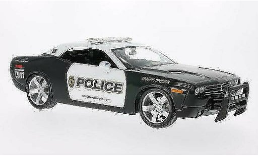 Dodge Challenger Concept 1/18 Maisto Police negro/blanco 2005 coche miniatura
