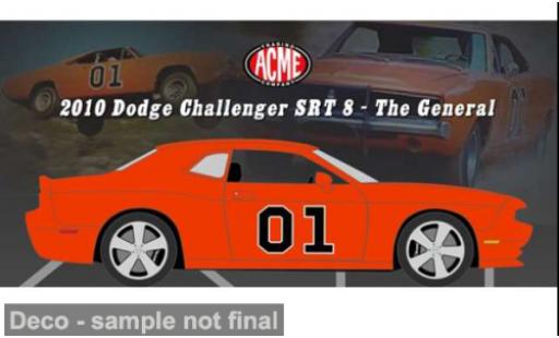 Dodge Challenger 1/18 ACME SRT 8 rojo 2010 The General 1:18 coche miniatura