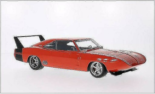 Dodge Charger Daytona 1/18 Greenlight Custom rojo/mate-negro 1969 coche miniatura