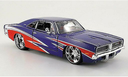 Dodge Charger tuning 1/24 Maisto R/T azul/rojo Tuningversion 1969 coche miniatura