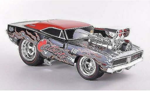 Dodge Charger R/T 1/18 Maisto negro/rojo 1969 coche miniatura
