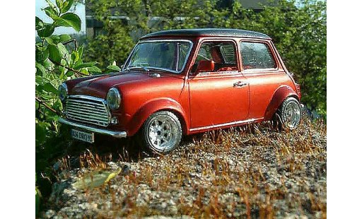Austin Mini cooper 1/18 Burago racing coche miniatura