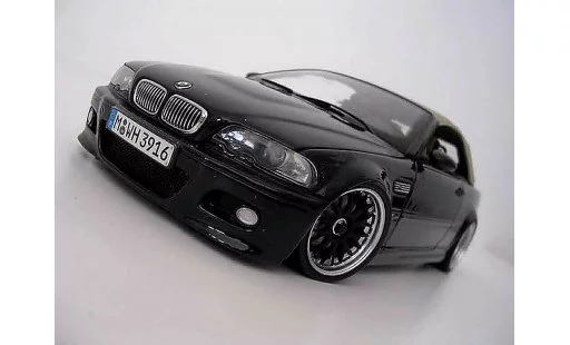 Bmw M3 Cabriolet 1/18 Kyosho E46 negro jantes bbs coche miniatura