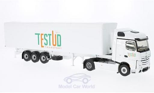 Coche miniatura Mercedes Actros 1/43 Eligor 2 Streamspace blanco Testud Transport ohne Vitrine Mercedes Actros 1/43 Eligor 2 Streamspace blanco Testud Transport ohne Vitrine coche miniatura