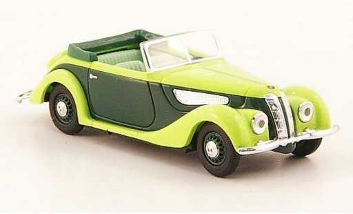 EMW 327 Cabriolet 1/87 Busch Descapotable verde/verde CMD-Ausfuhrung coche miniatura