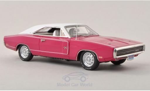 Coche miniatura Dodge Charger 1970 1/43 Ertl R/T rosa/blanco 1970 Dodge Charger 1970 1/43 Ertl R/T rosa/blanco 1970 coche miniatura