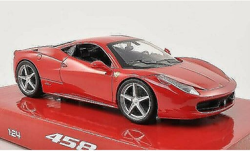 Ferrari 458 Italia 1/24 Hot Wheels rojo coche miniatura