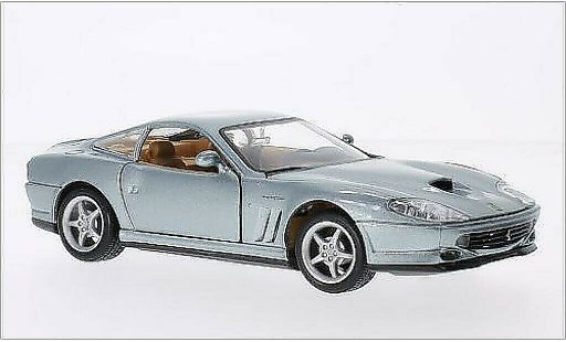 Ferrari 550 Maranello 1/24 Burago metalico gris coche miniatura