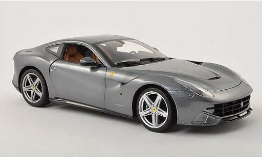 Ferrari F12 Berlinetta 1/18 Hot Wheels 2 Berlina gris coche miniatura
