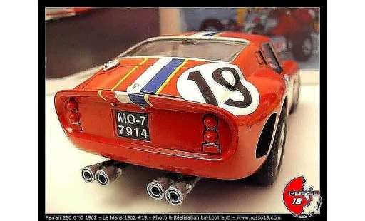 Ferrari 250 GTO 1962 1/18 Burago le mans #19 coche miniatura