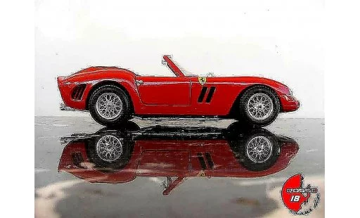 Ferrari 250 TR 1/18 Burago cabriolet rojo coche miniatura