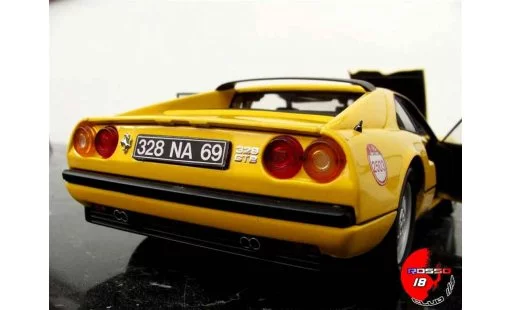 Ferrari 328 GTB 1/18 Kyosho amarillo 60 relay #2503 coche miniatura