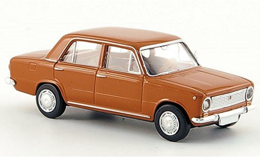 Fiat 124 Limousine 1/87 Brekina Limusina marron coche miniatura