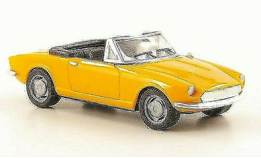 Fiat 124 Sport Spider 1/87 Herpa naranja coche miniatura