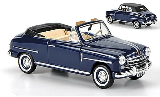 Fiat 1400 Cabriolet 1/43 Norev Descapotable azul 1950 coche miniatura
