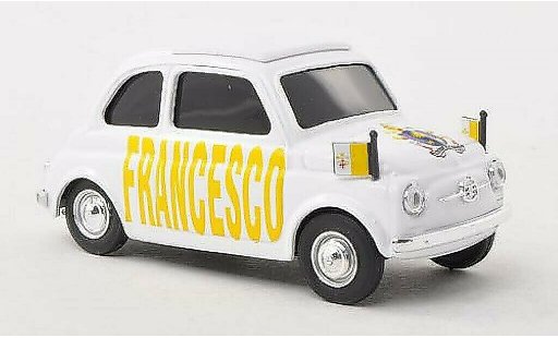 Fiat 500 Classique 1/43 Brumm Papa Francesco coche miniatura