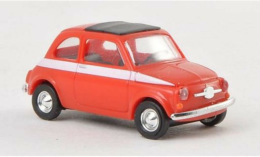 Fiat 500 Sport 1/87 Busch rojo/blanco 1965 coche miniatura