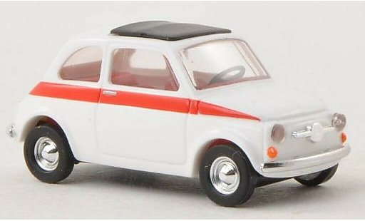 Fiat 500 Sport 1/87 Busch blanco 1965 coche miniatura