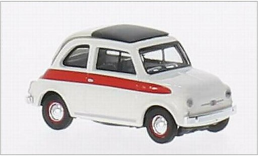 Fiat 500 Sport 1/87 Schuco blanco/rojo coche miniatura
