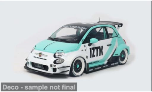 Fiat 595 1/18 Solido Abarth LB-Works t&Atilde;&frac14;rkis/weiss 2025 1:18 coche miniatura