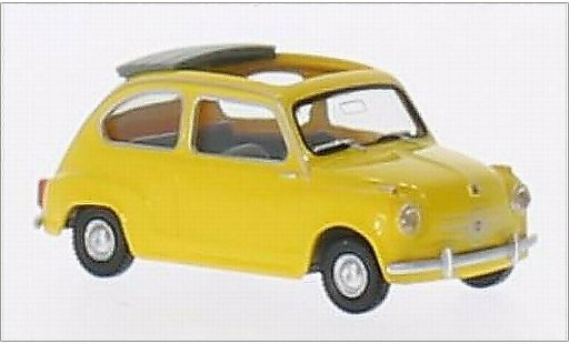 Fiat 600 Berlina 1/87 Wiking amarillo coche miniatura