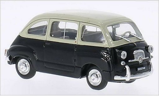 Fiat 600 Multipla 1/43 Brumm D beige/negro 1960 coche miniatura